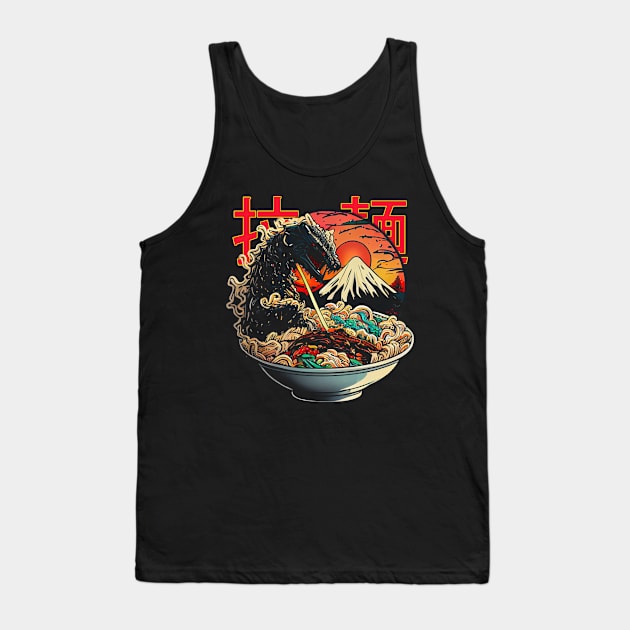 Godzilla Ramen Tank Top by gblackid